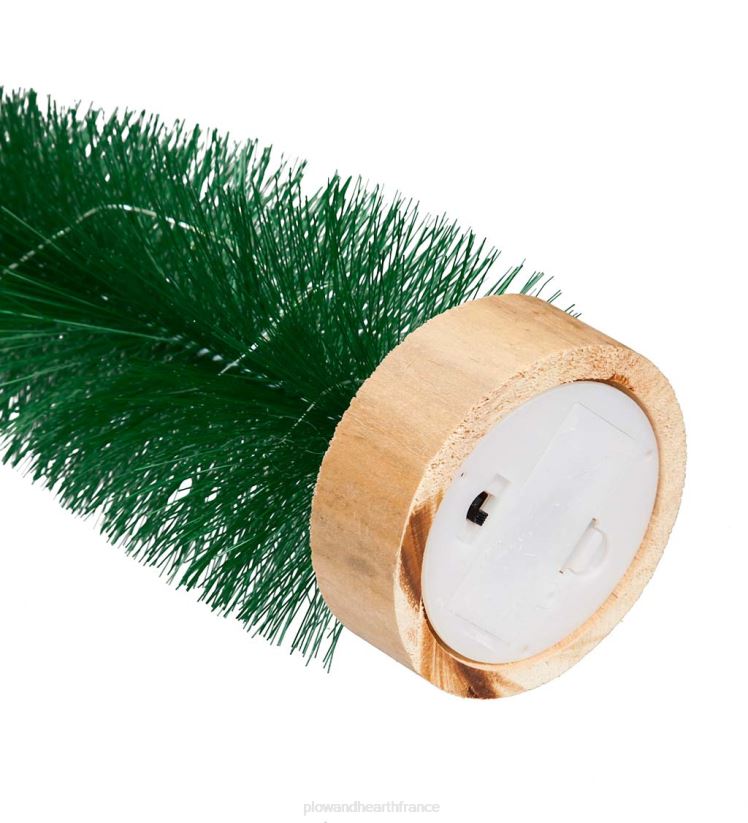 Plow & Hearth saisonniers et cadeaux Arbres à goupillons avec guirlande lumineuse LED, lot de 3 0BNZ2181