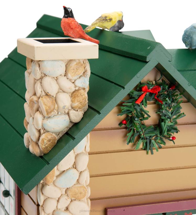Plow & Hearth saisonniers et cadeaux Cabane de l'Avent de Noël avec animaux des bois et Père Noël 0BNZ2164