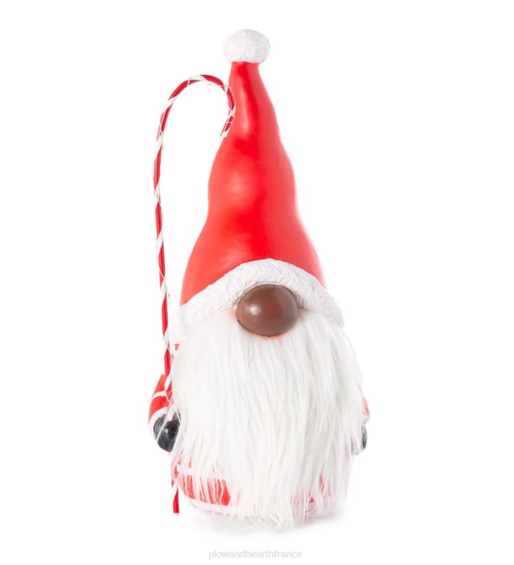 Plow & Hearth saisonniers et cadeaux Gnome du Père Noël avec canne en bonbon éclairée et barbe aux couleurs changeantes - noir 0BNZ2286