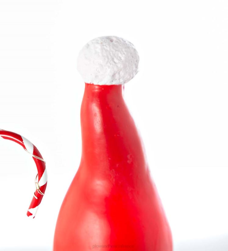 Plow & Hearth saisonniers et cadeaux Gnome du Père Noël avec canne en bonbon éclairée et barbe aux couleurs changeantes - noir 0BNZ2286