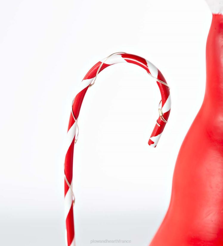 Plow & Hearth saisonniers et cadeaux Gnome du Père Noël avec canne en bonbon éclairée et barbe aux couleurs changeantes - noir 0BNZ2286