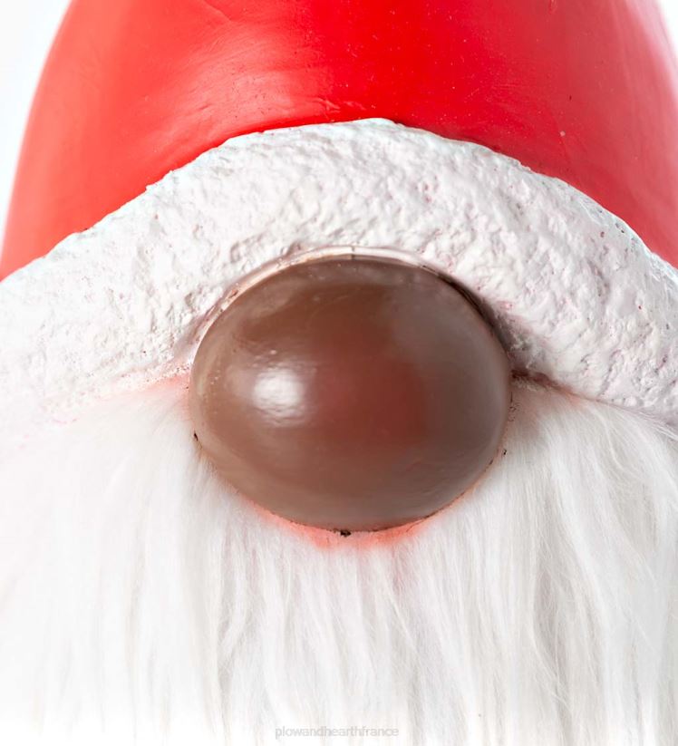 Plow & Hearth saisonniers et cadeaux Gnome du Père Noël avec canne en bonbon éclairée et barbe aux couleurs changeantes - noir 0BNZ2286