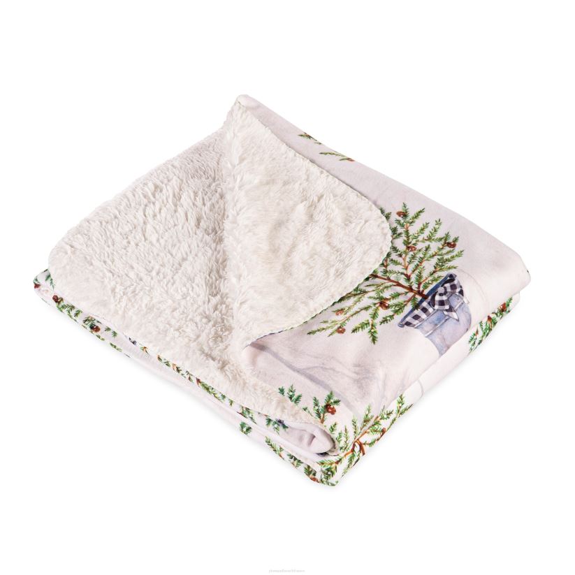 Plow & Hearth saisonniers et cadeaux Jeté polaire sherpa en pin de Noël 0BNZ2303