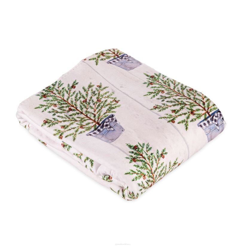 Plow & Hearth saisonniers et cadeaux Jeté polaire sherpa en pin de Noël 0BNZ2303