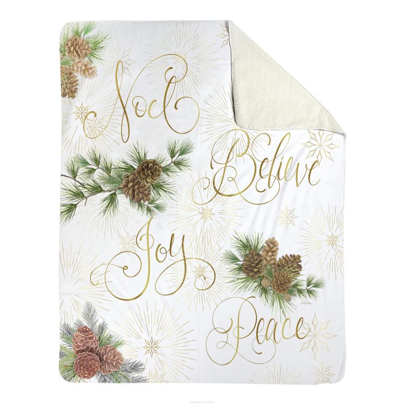 Plow & Hearth saisonniers et cadeaux Jeté polaire sherpa pin des Fêtes 0BNZ2297