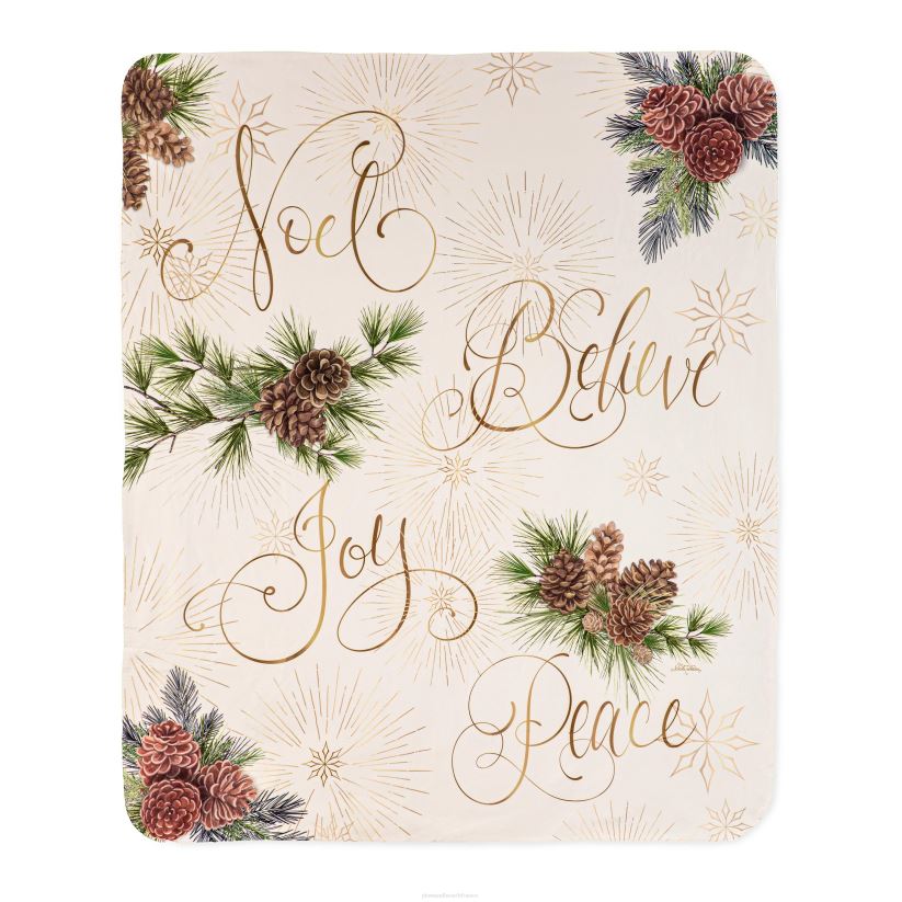 Plow & Hearth saisonniers et cadeaux Jeté polaire sherpa pin des Fêtes 0BNZ2297