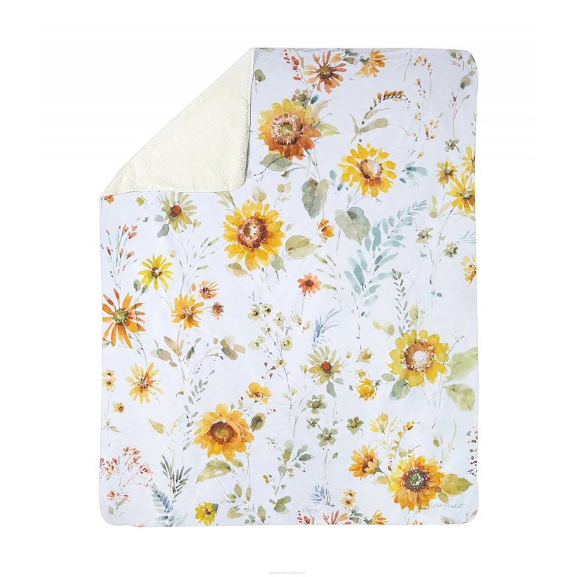 Plow & Hearth saisonniers et cadeaux Jeté polaire sherpa tournesols pour toujours 0BNZ2309