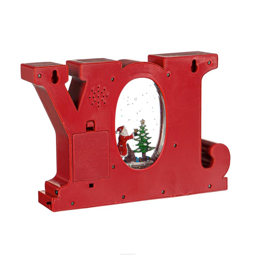 Plow & Hearth saisonniers et cadeaux Lanterne globe d'eau Joy éclairée 0BNZ2189