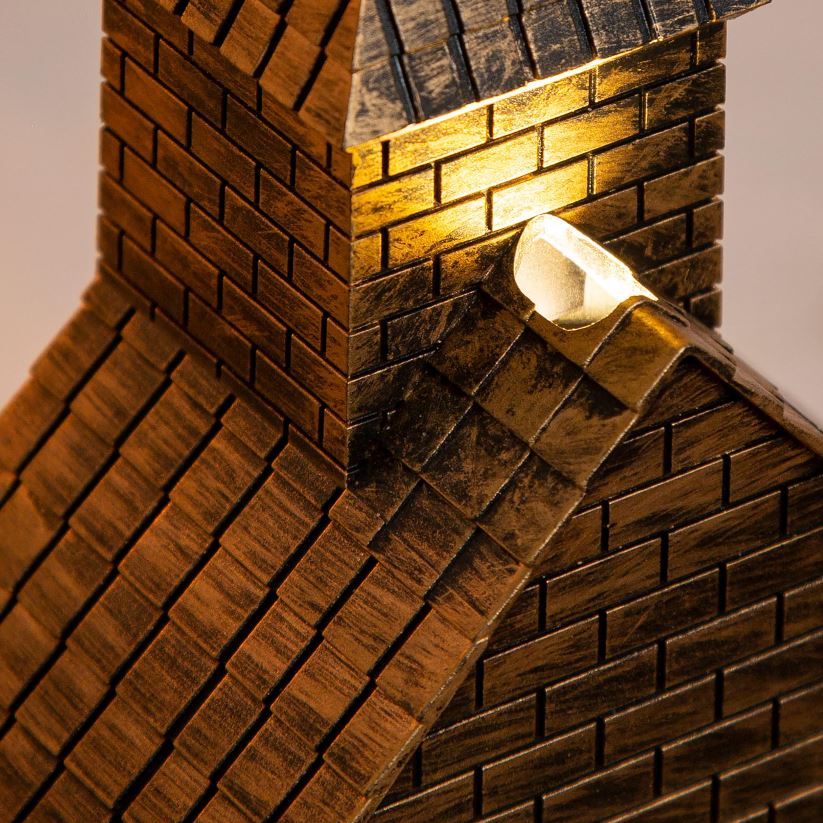 Plow & Hearth saisonniers et cadeaux Lanterne globe d'eau d'église éclairée avec projecteur 0BNZ2178