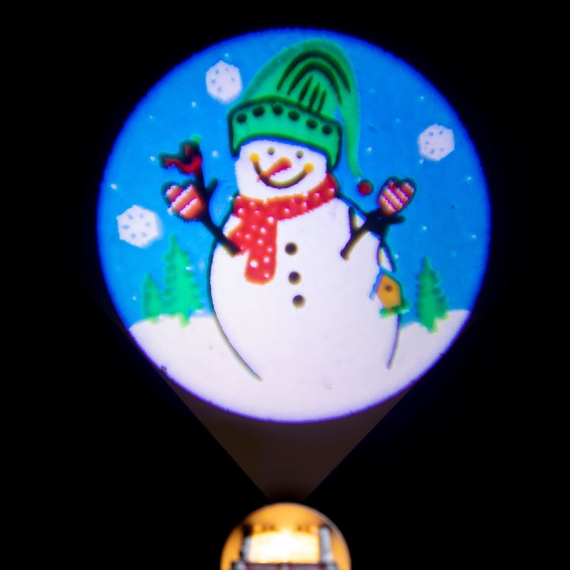 Plow & Hearth saisonniers et cadeaux Lanterne lumineuse en forme de bonhomme de neige et de globe d'eau avec projecteur 0BNZ2247