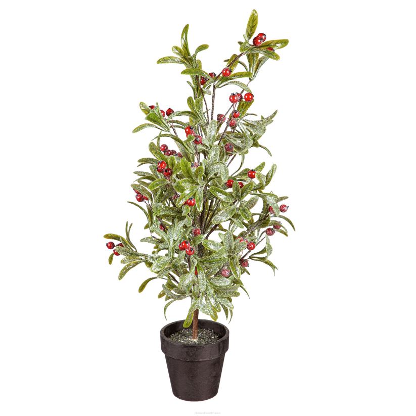 Plow & Hearth saisonniers et cadeaux Sapin de Noël en décoration de table en pot noir 0BNZ2244