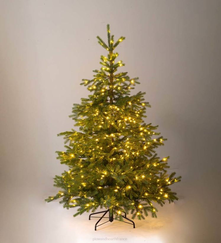 Plow & Hearth saisonniers et cadeaux Sapin de Noël pré-éclairé avec huit fonctions d'éclairage 0BNZ2294
