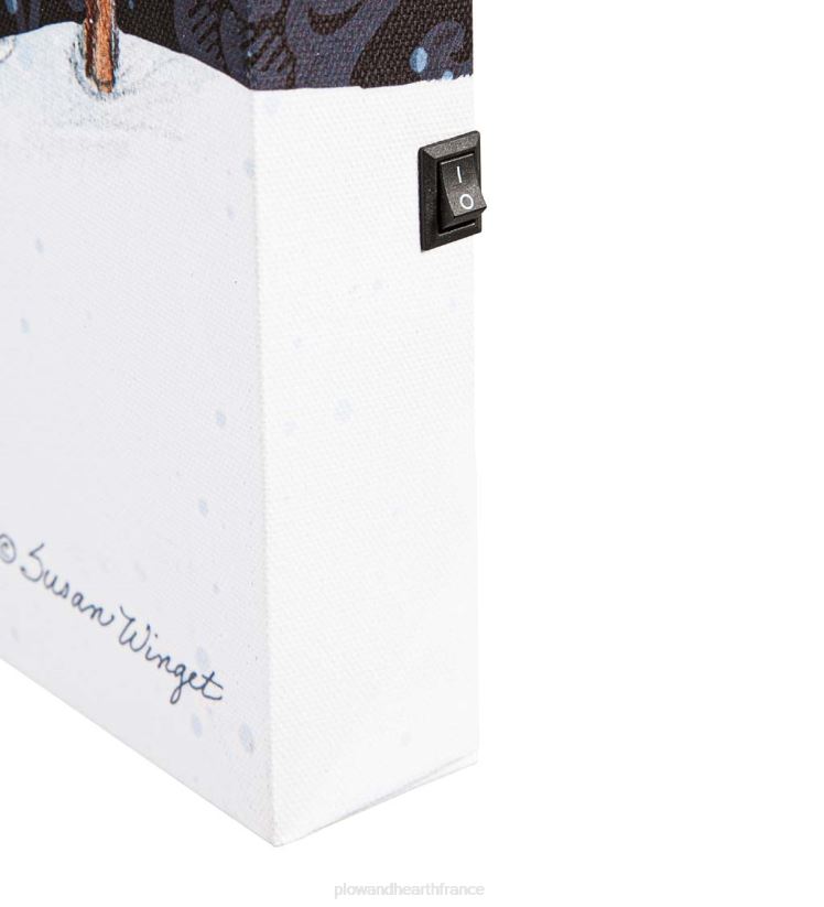 Plow & Hearth saisonniers et cadeaux Tableau bonhomme de neige et renne éclairés 0BNZ2218