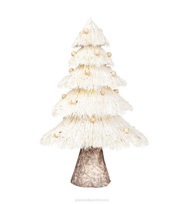 Plow & Hearth saisonniers et cadeaux arbre de table enneigé avec des baies blanches 0BNZ2224