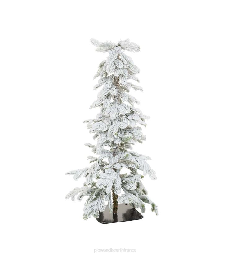Plow & Hearth saisonniers et cadeaux arbre de table sapin alpin floqué du monte rosa 0BNZ2260