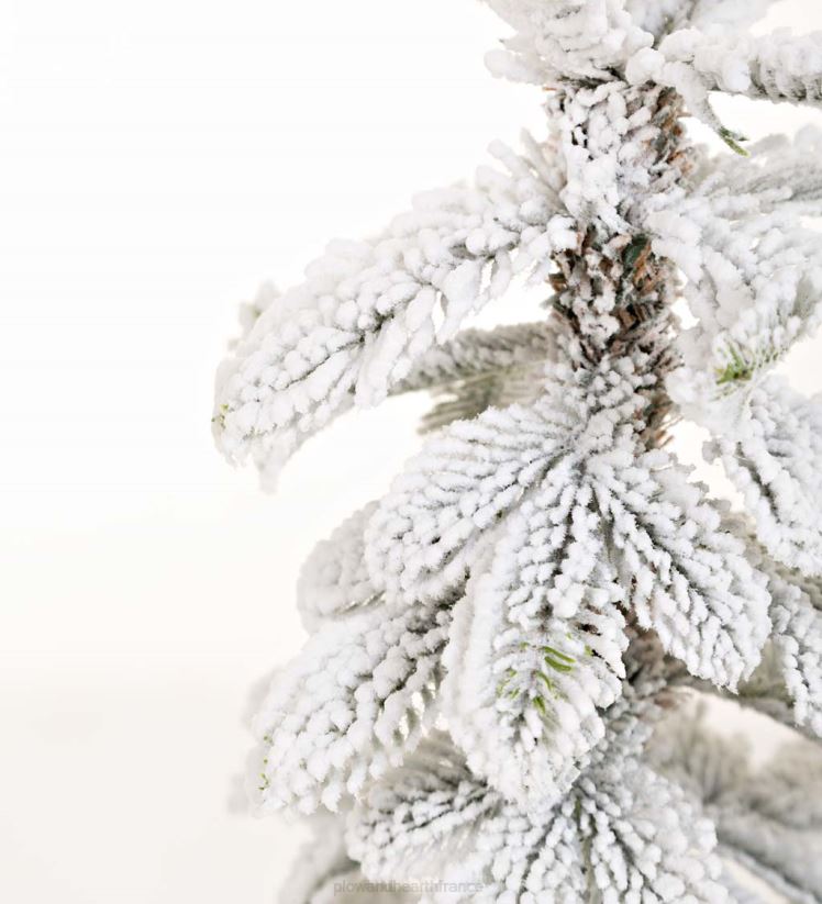 Plow & Hearth saisonniers et cadeaux arbre de table sapin alpin floqué du monte rosa 0BNZ2260