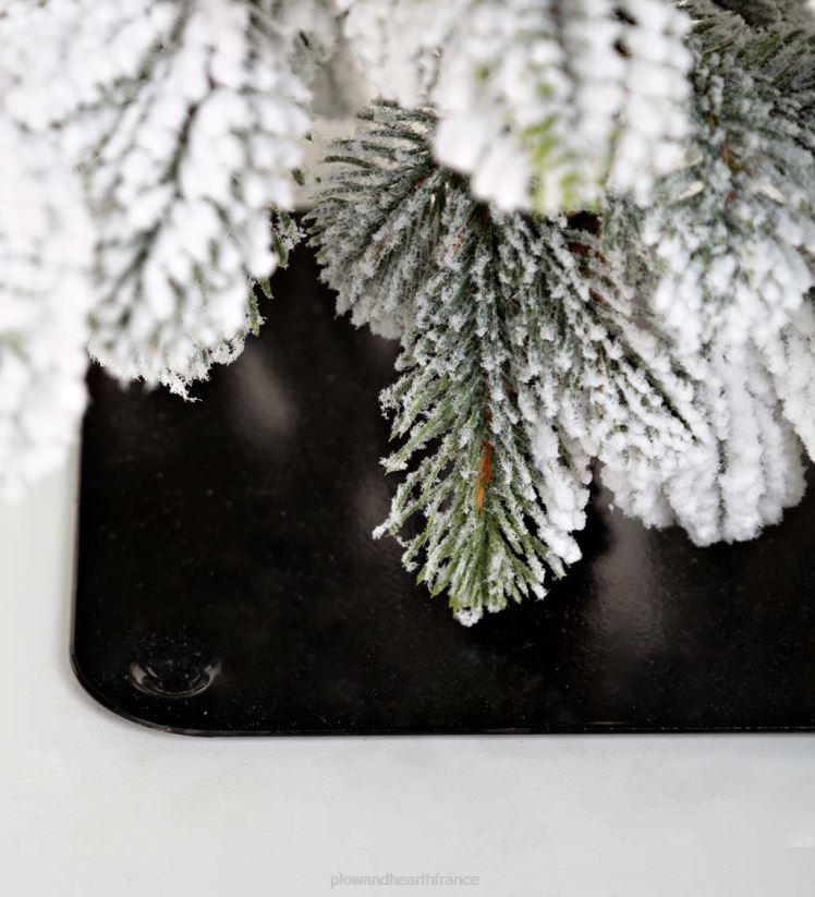 Plow & Hearth saisonniers et cadeaux arbre de table sapin alpin floqué du monte rosa 0BNZ2260