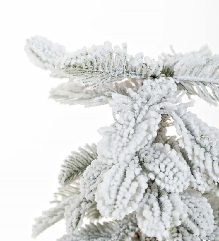 Plow & Hearth saisonniers et cadeaux arbre de table sapin alpin floqué du monte rosa 0BNZ2260