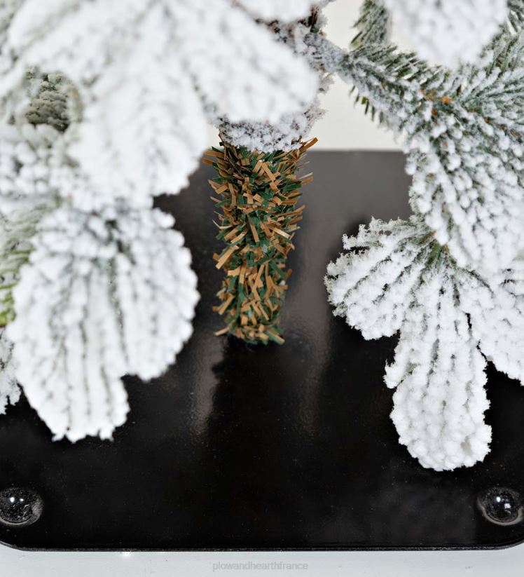 Plow & Hearth saisonniers et cadeaux arbre de table sapin alpin floqué du monte rosa 0BNZ2260