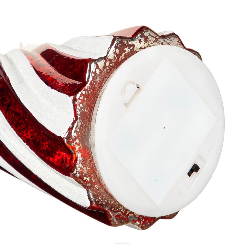 Plow & Hearth saisonniers et cadeaux arbres rayés en forme de canne à sucre illuminés, ensemble de 2 0BNZ2171