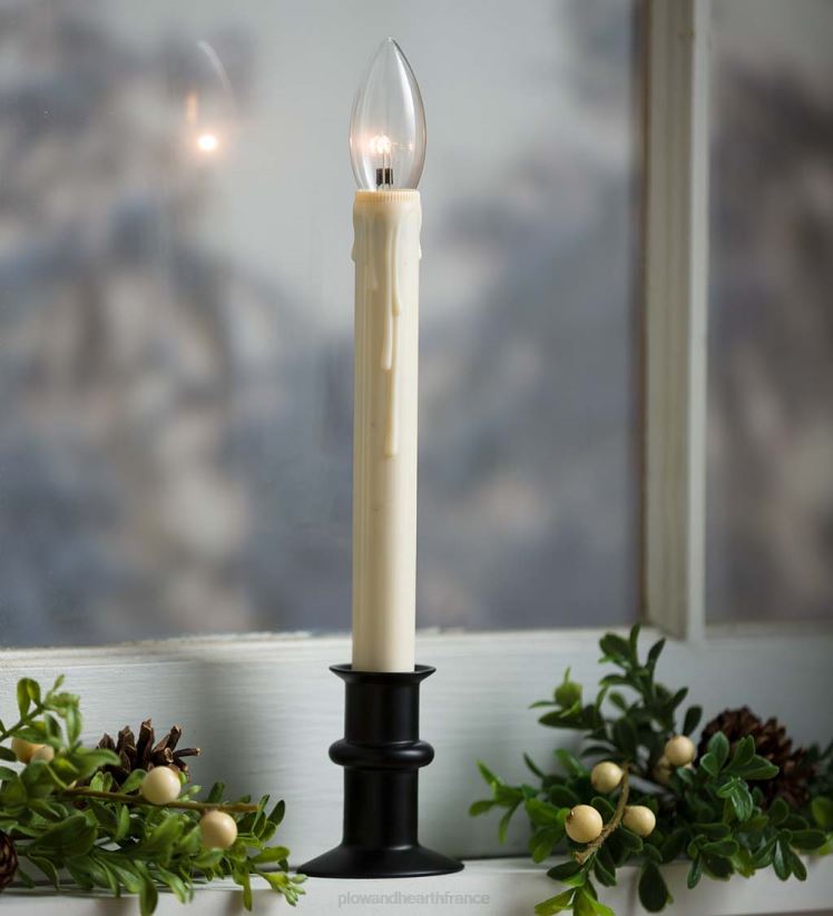 Plow & Hearth saisonniers et cadeaux bougies réglables pour fenêtre avec base fine et minuterie 0BNZ2167