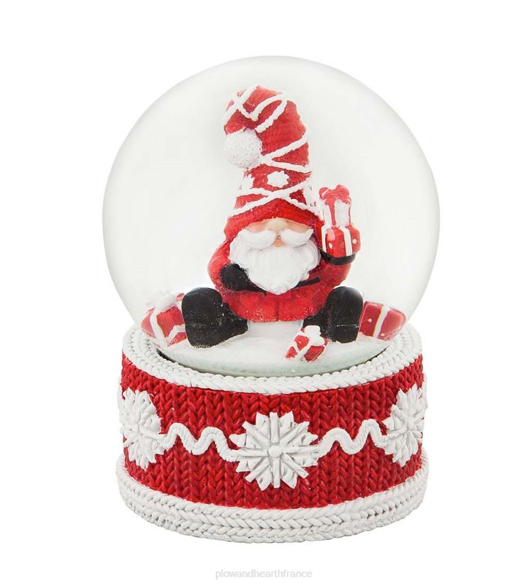 Plow & Hearth saisonniers et cadeaux boule à neige gnome du père Noël 0BNZ2300