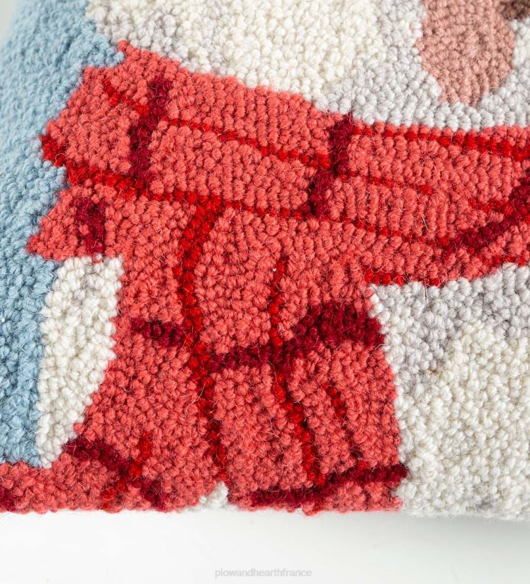 Plow & Hearth saisonniers et cadeaux caniche de vacances avec écharpe en tricot coussin en laine crocheté à la main 0BNZ2228