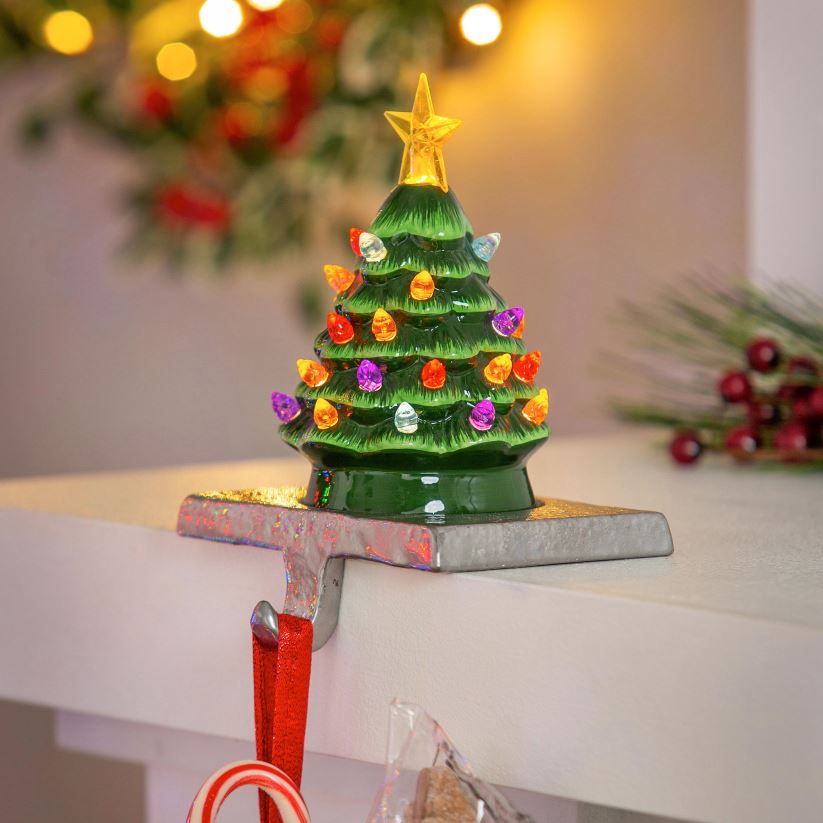 Plow & Hearth saisonniers et cadeaux cintre de bas de Noël en céramique éclairé 0BNZ2236