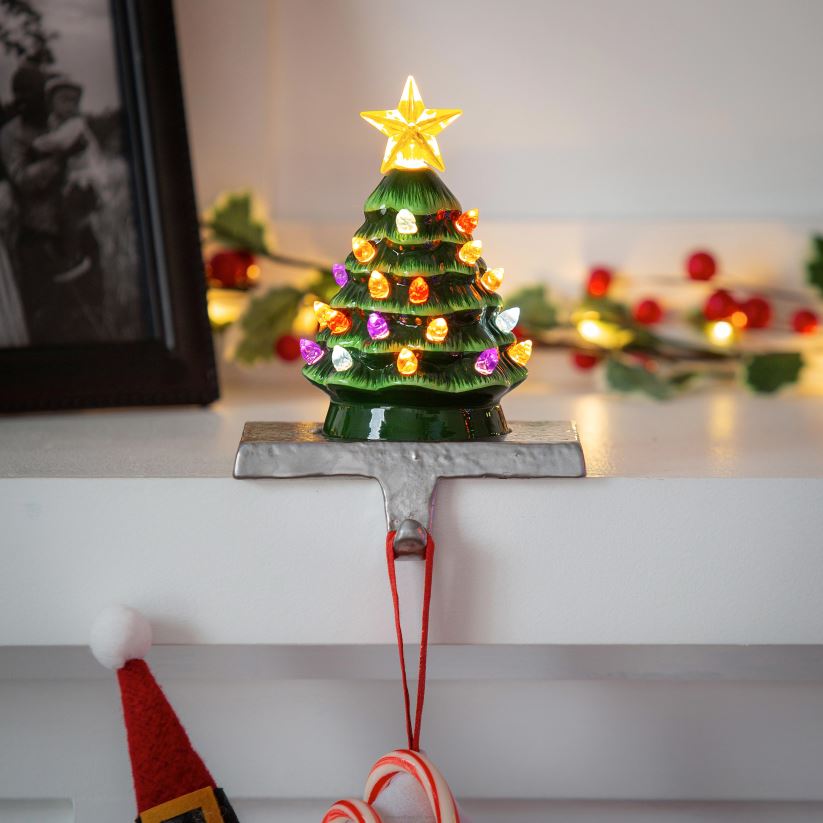 Plow & Hearth saisonniers et cadeaux cintre de bas de Noël en céramique éclairé 0BNZ2236