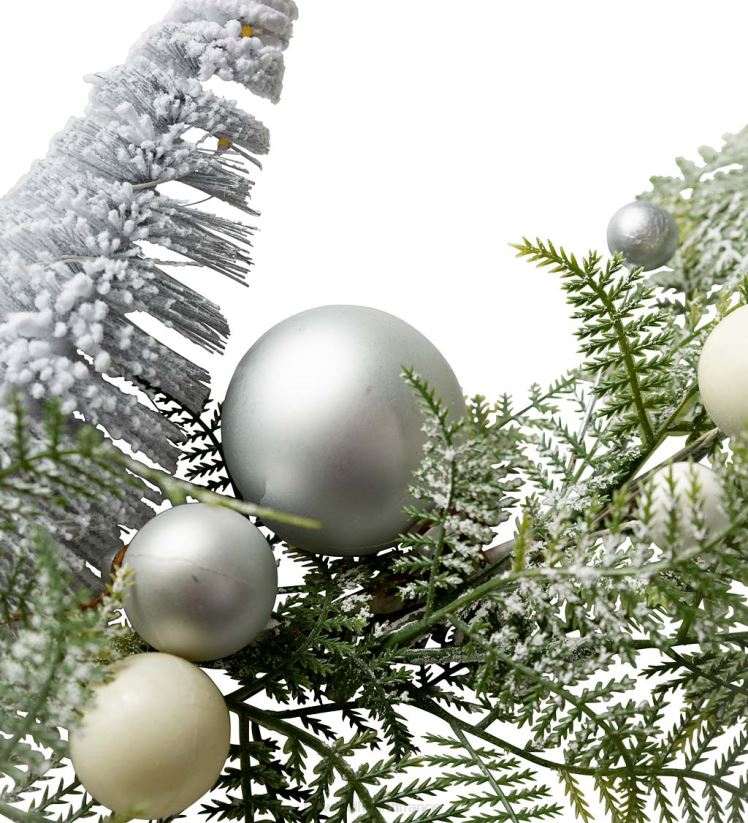 Plow & Hearth saisonniers et cadeaux couronne de vacances éclairée avec des arbres à brosses à bouteilles 0BNZ2173