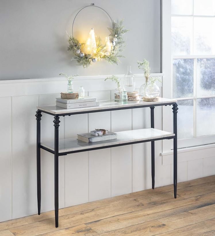 Plow & Hearth saisonniers et cadeaux couronne de vacances éclairée avec des arbres à brosses à bouteilles 0BNZ2173