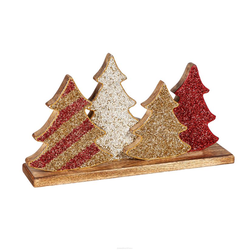 Plow & Hearth saisonniers et cadeaux décoration de table d'arbres de vacances en perles 0BNZ2205