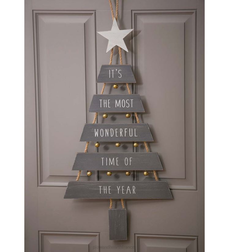 Plow & Hearth saisonniers et cadeaux décoration murale sapin de Noël, lot de 2 0BNZ2306