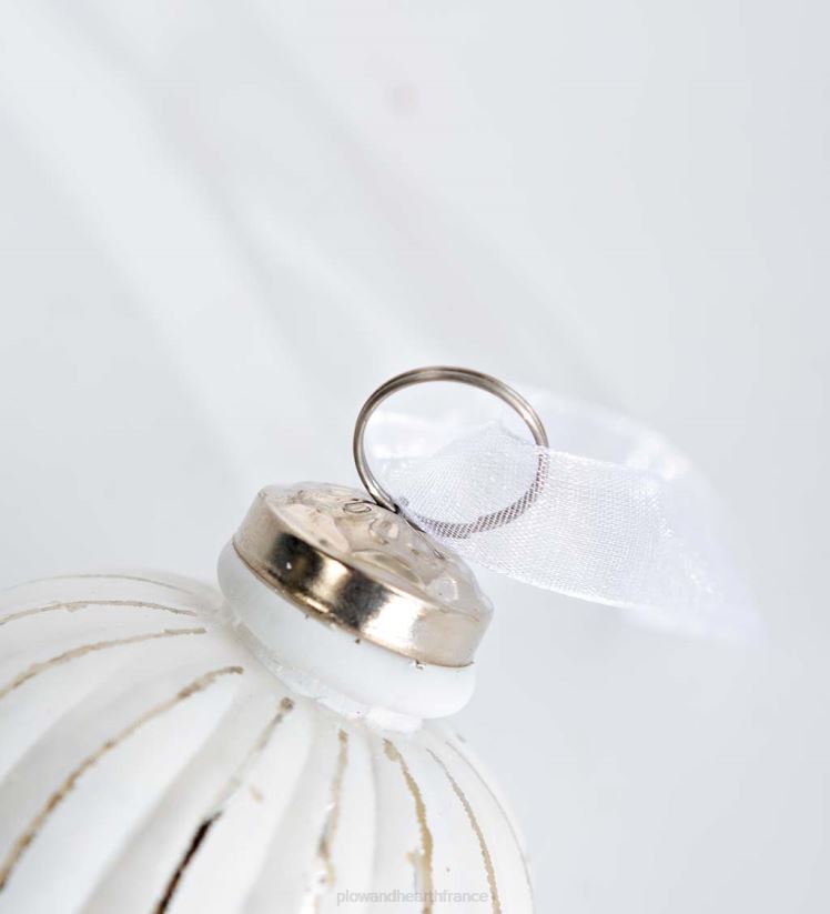 Plow & Hearth saisonniers et cadeaux décorations d'arbre de Noël en verre surdimensionnées, lot de 12 - rouge/vert/or 0BNZ2243