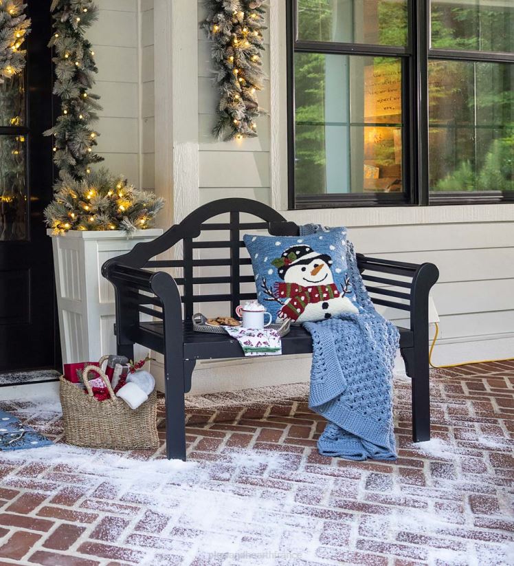 Plow & Hearth saisonniers et cadeaux jeté acrylique confortable tricoté léger - bleu 0BNZ2169