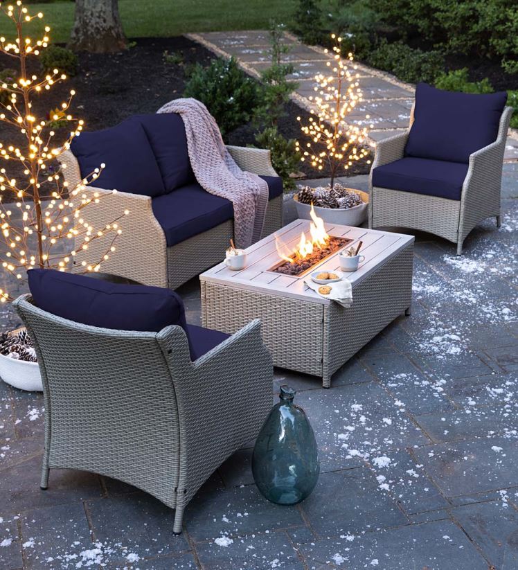 Plow & Hearth saisonniers et cadeaux jeté acrylique confortable tricoté léger - bleu 0BNZ2169