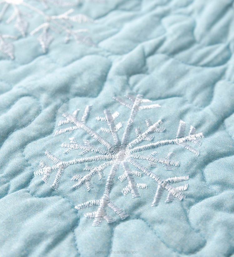 Plow & Hearth saisonniers et cadeaux jeté matelassé en coton avec chutes de flocons de neige 0BNZ2283