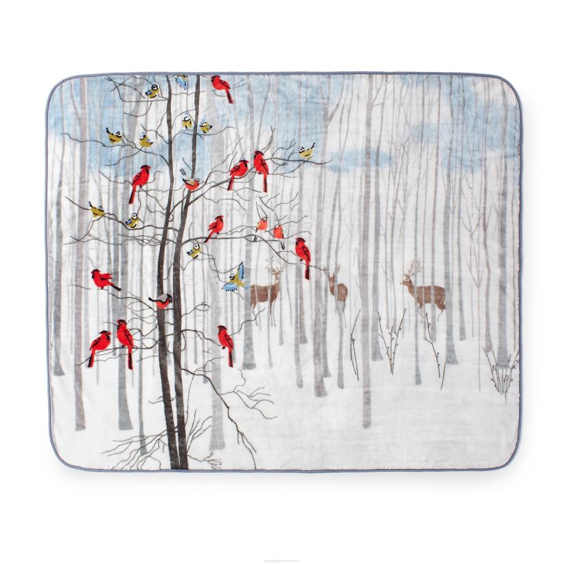 Plow & Hearth saisonniers et cadeaux jeté surdimensionné forêt d'hiver 0BNZ2302