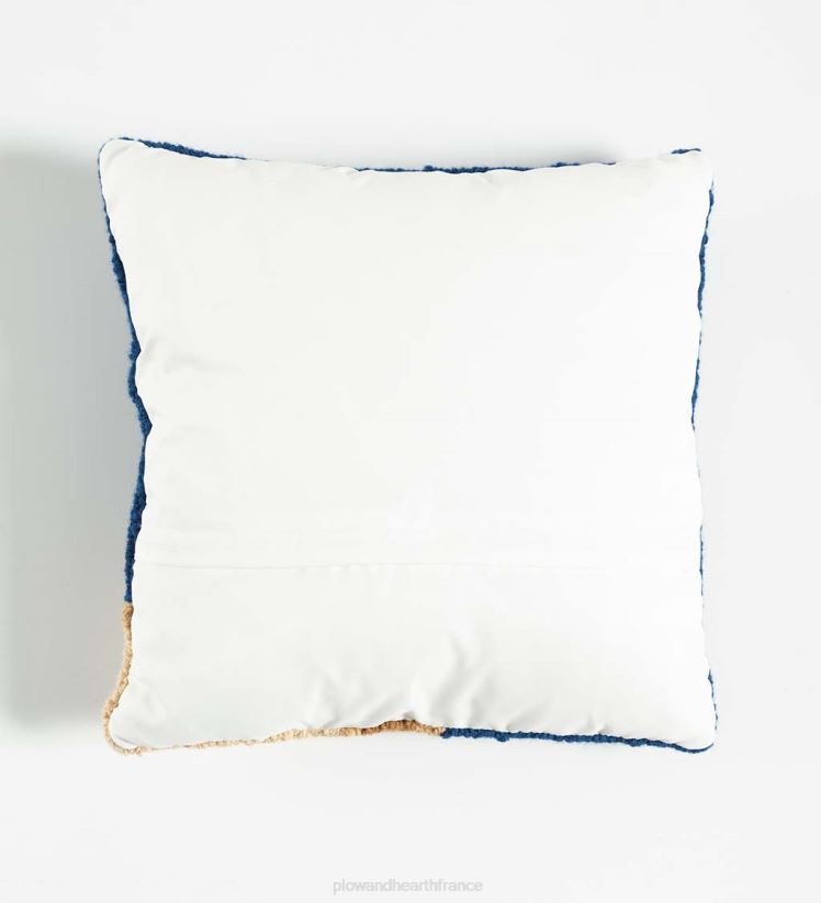 Plow & Hearth saisonniers et cadeaux laboratoire jaune de vacances avec coussin en laine crocheté à la main en canne à sucre 0BNZ2186