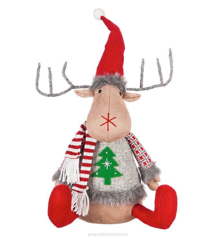 Plow & Hearth saisonniers et cadeaux orignal assis en vacances 0BNZ2187