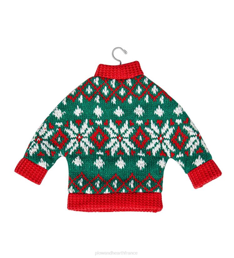 Plow & Hearth saisonniers et cadeaux ornements de pull de vacances, ensemble de 3 0BNZ2238