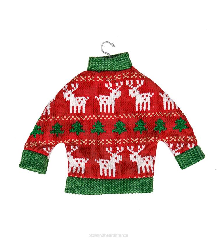 Plow & Hearth saisonniers et cadeaux ornements de pull de vacances, ensemble de 3 0BNZ2238
