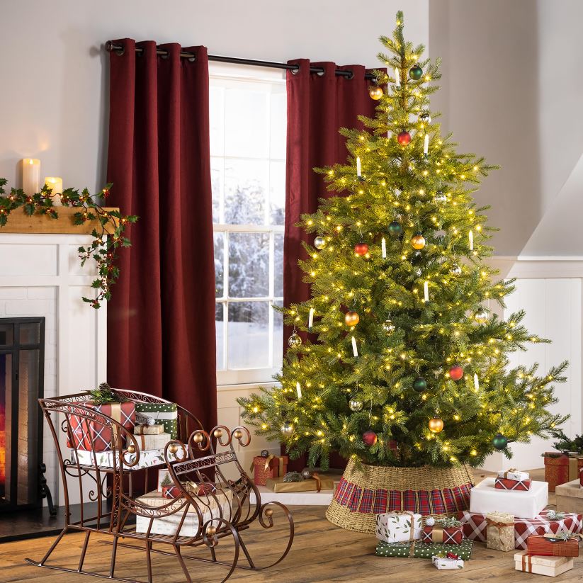 Plow & Hearth saisonniers et cadeaux sapins grandis avec leds blanc chaud 8 fonctions 0BNZ2240