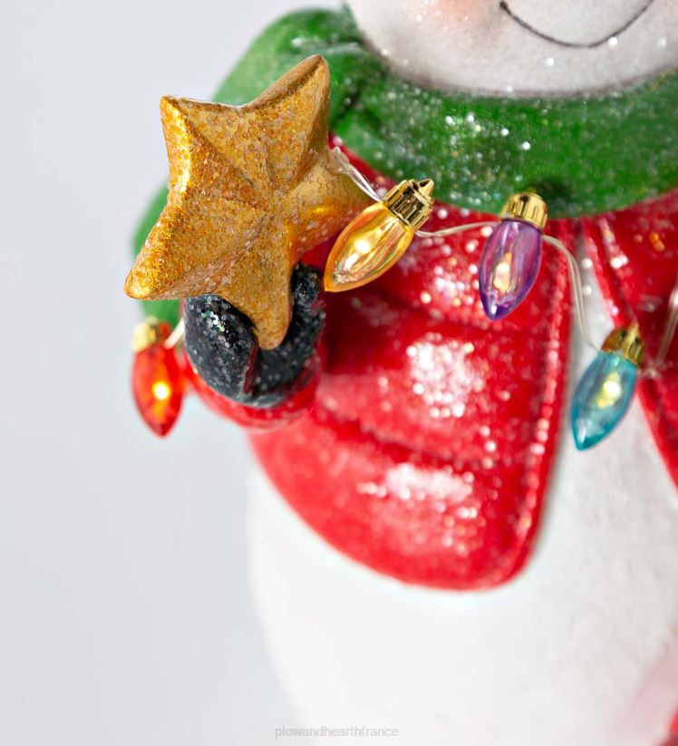 Plow & Hearth saisonniers et cadeaux trio de bonhommes de neige éclairés avec des lumières de Noël 0BNZ2234