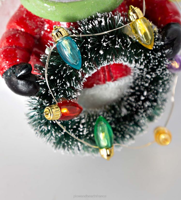 Plow & Hearth saisonniers et cadeaux trio de bonhommes de neige éclairés avec des lumières de Noël 0BNZ2234