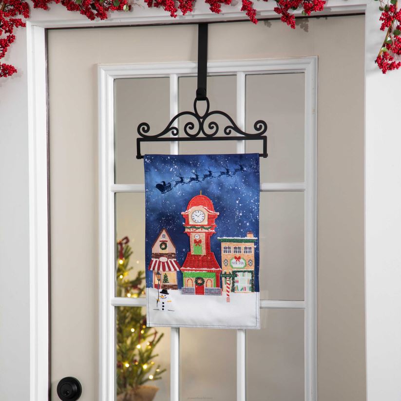 Plow & Hearth saisonniers et cadeaux drapeau de jardin en lin pour le réveillon de Noël 0BNZ528