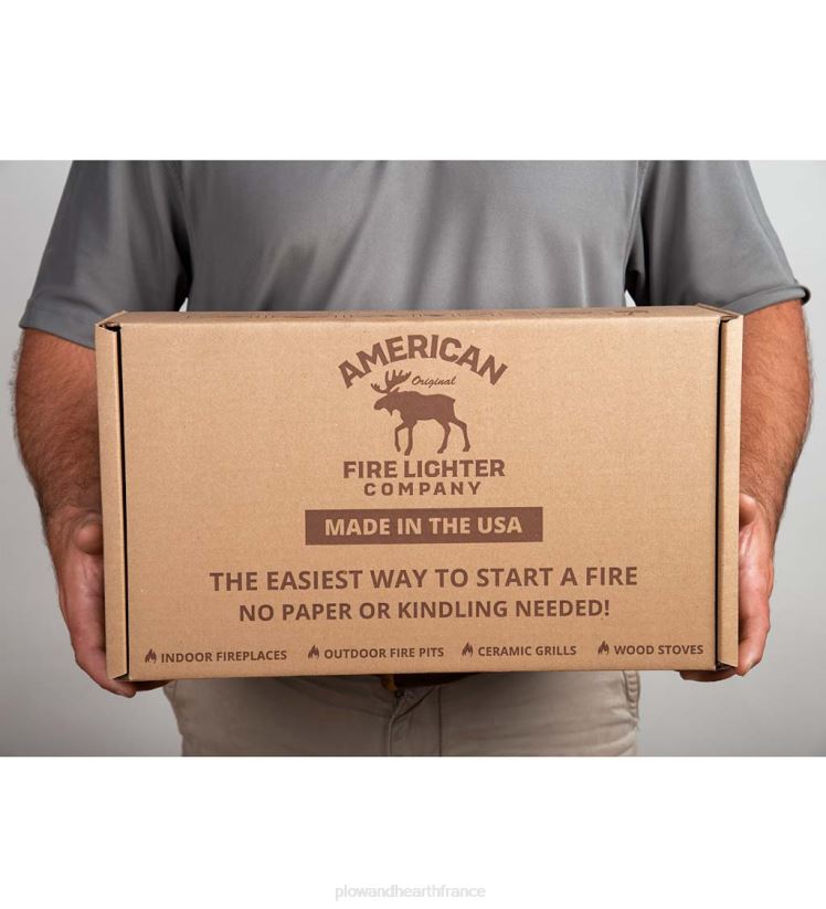 Plow & Hearth saisonniers et cadeaux Kit allume-feu américain avec huile de lampe à combustion propre 0BNZ3076