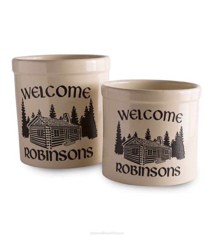 Plow & Hearth saisonniers et cadeaux pot en grès cabine personnalisé 0BNZ3073