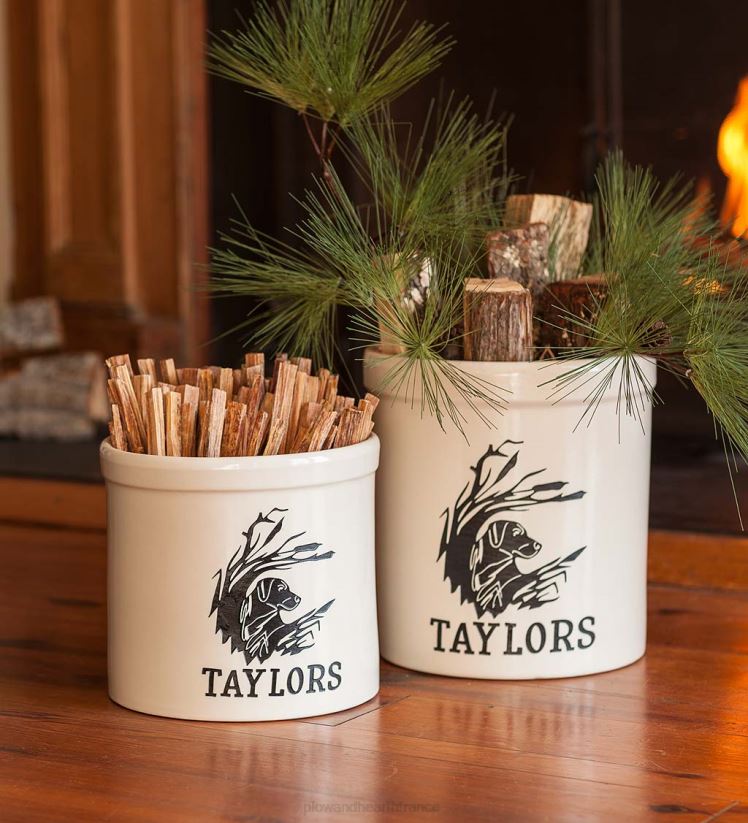 Plow & Hearth saisonniers et cadeaux pot en grès labrador personnalisé 0BNZ3071