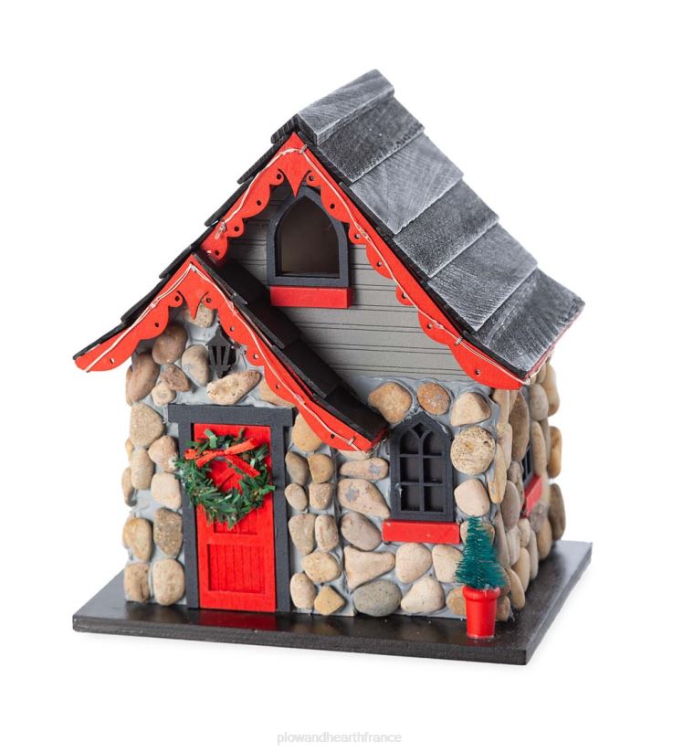 Plow & Hearth saisonniers et cadeaux Nichoir de Noël éclairé 0BNZ3086